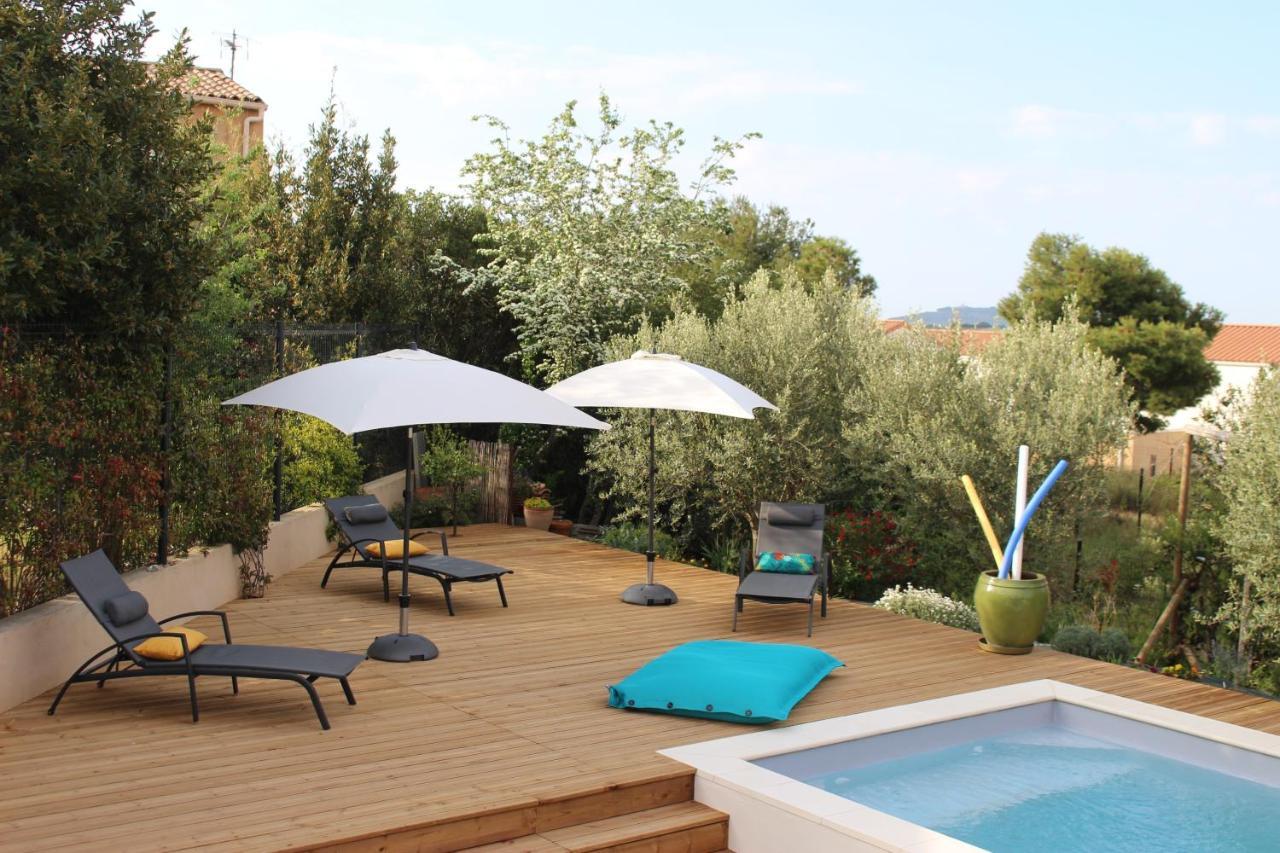 Le Terracotta , 2Chambres, Terrasse, Piscine, Parking Gratuit, Wifi, Climatisation Marseillan  Exterior foto