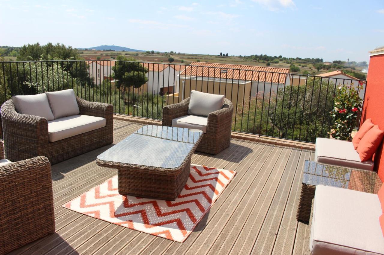 Le Terracotta , 2Chambres, Terrasse, Piscine, Parking Gratuit, Wifi, Climatisation Marseillan  Exterior foto