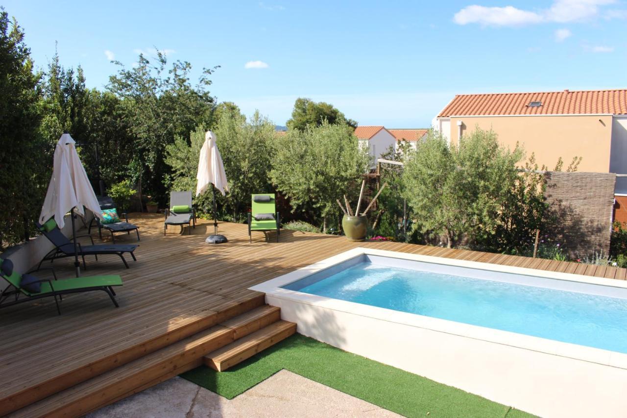 Le Terracotta , 2Chambres, Terrasse, Piscine, Parking Gratuit, Wifi, Climatisation Marseillan  Exterior foto