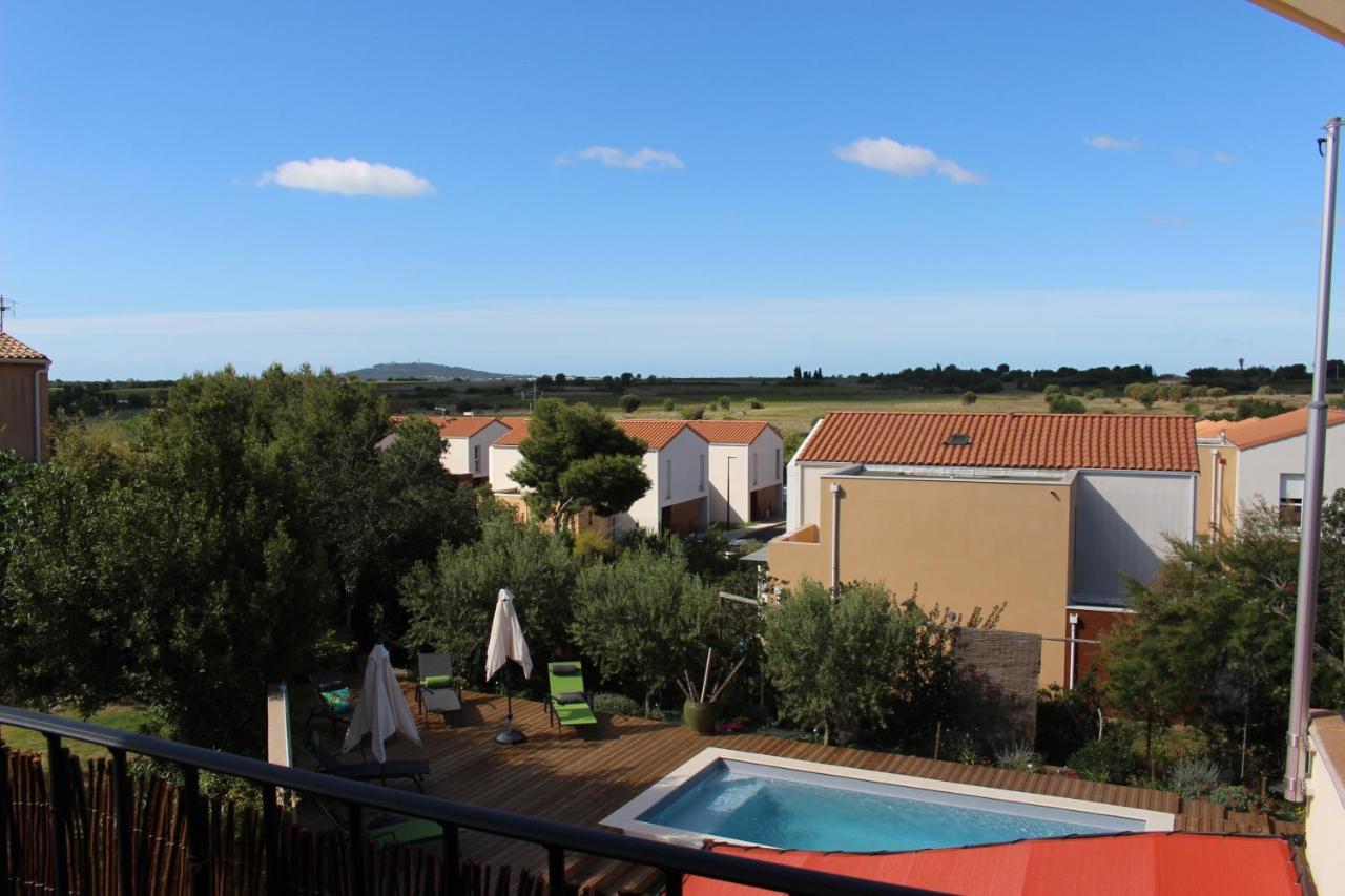 Le Terracotta , 2Chambres, Terrasse, Piscine, Parking Gratuit, Wifi, Climatisation Marseillan  Exterior foto